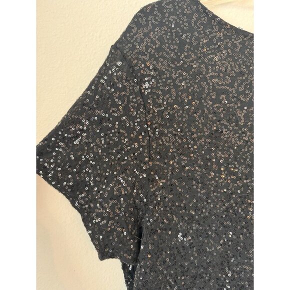 Victoria’s Secret Mini Dress Size Medium Black Sequin Supermodel Essentials $98 - Picture 8 of 13